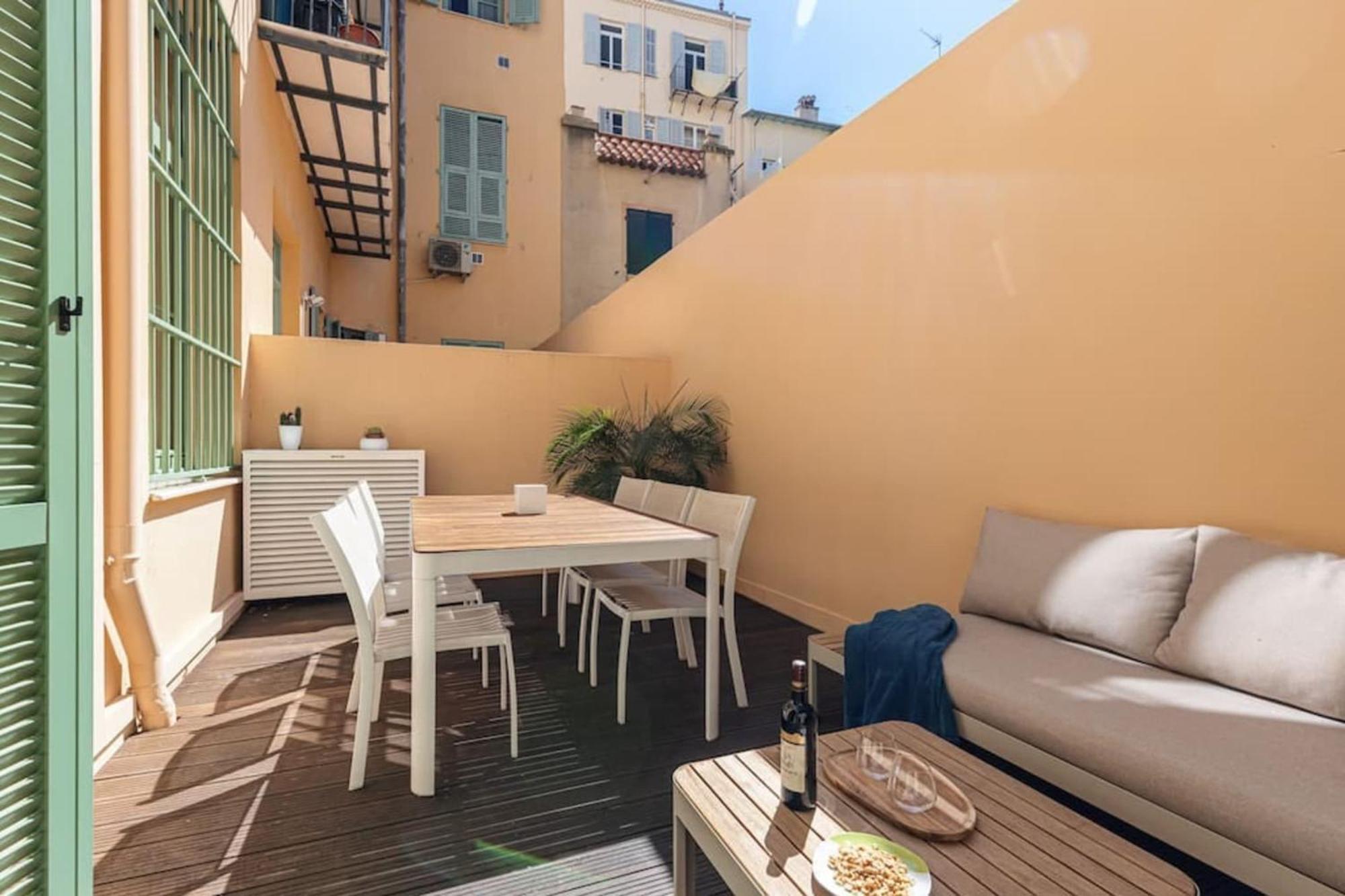 Ferienwohnung Gubernatis - Beautiful Duplex With Terrace Nizza Exterior foto
