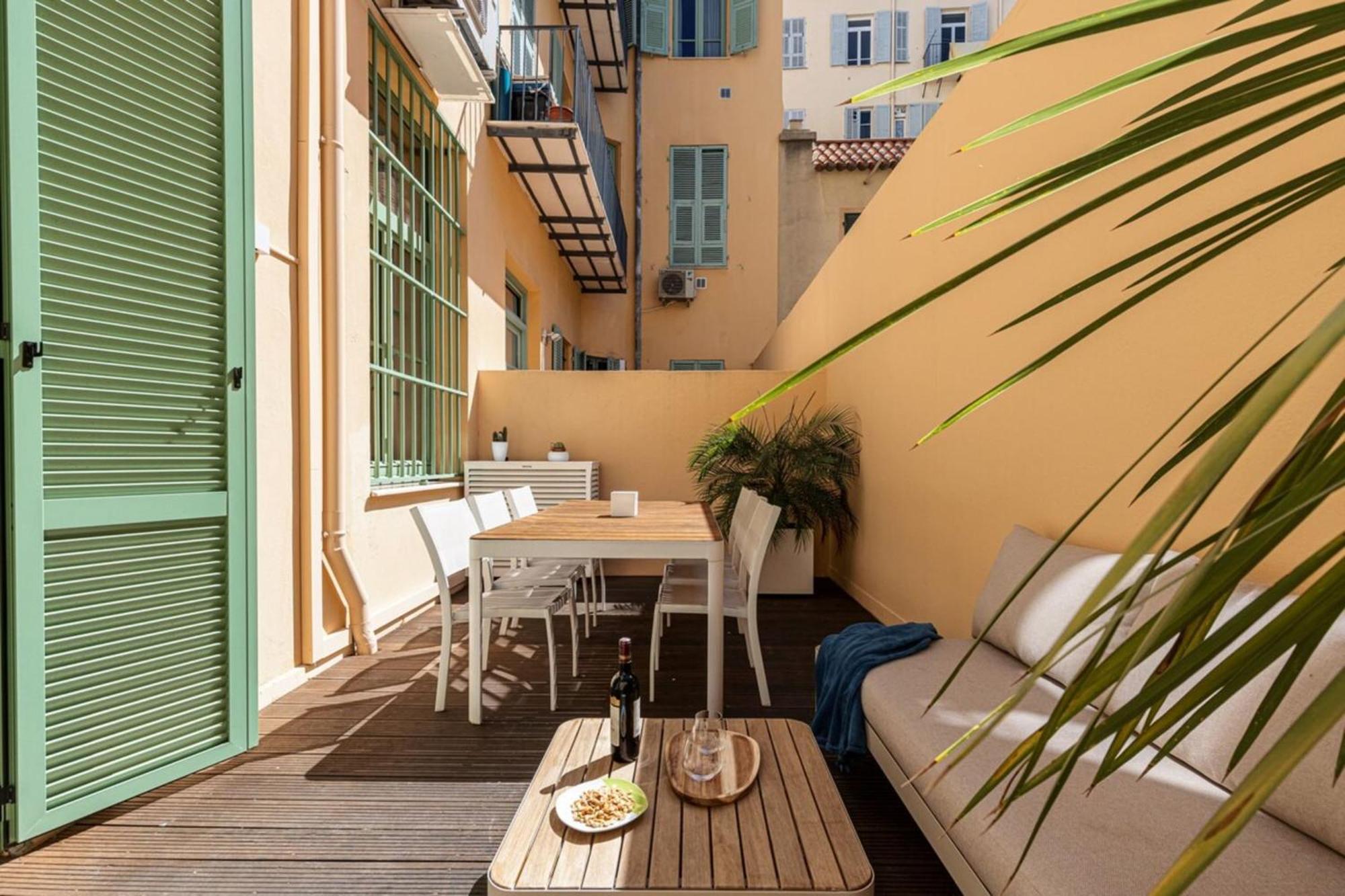 Ferienwohnung Gubernatis - Beautiful Duplex With Terrace Nizza Exterior foto