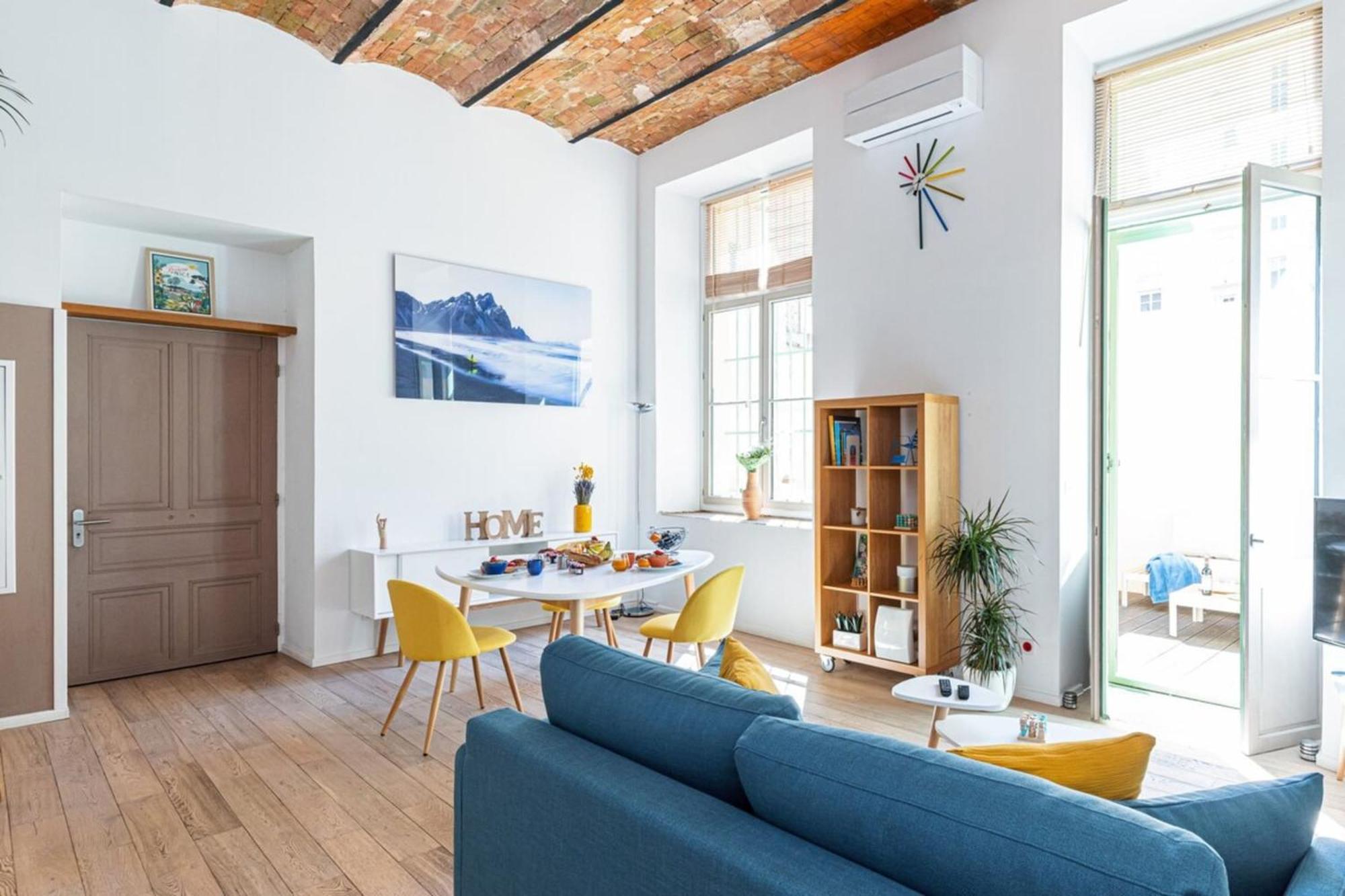 Ferienwohnung Gubernatis - Beautiful Duplex With Terrace Nizza Exterior foto